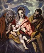 El Greco The Holy Family iwth St Anne oil painting artist
